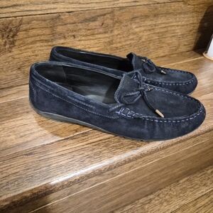 Ara Suede Navy Loafers Flats Driving Shoes Sz 6.5